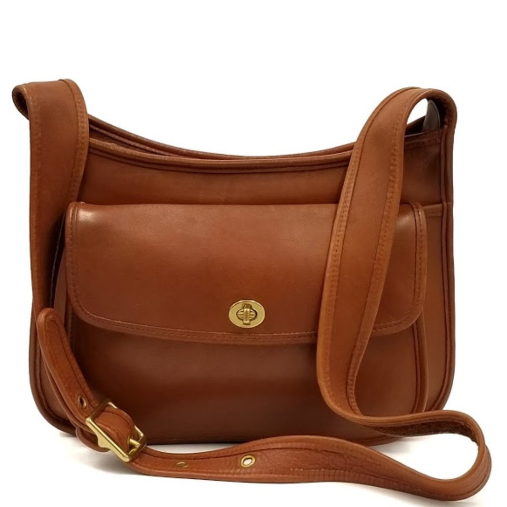 COACH VINTAGE TAFT  SADDLE MESSENGER CROSSBODY BAG